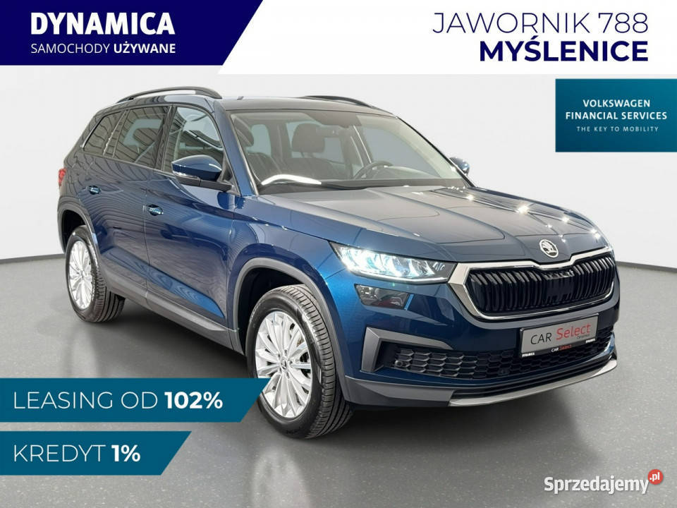 koda Kodiaq VAT 23 Ambition 15TSI 150 DSG 2023 r lakier metallic Myślenice