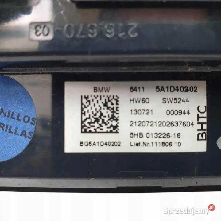 PANEL KLIMATYZACJI NAWIEWU BMW X5 G05 X6 G06 Chełm