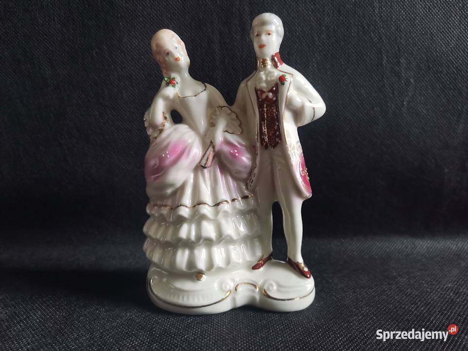 Stara figurka para Markiz i Markiza porcelana Katowice