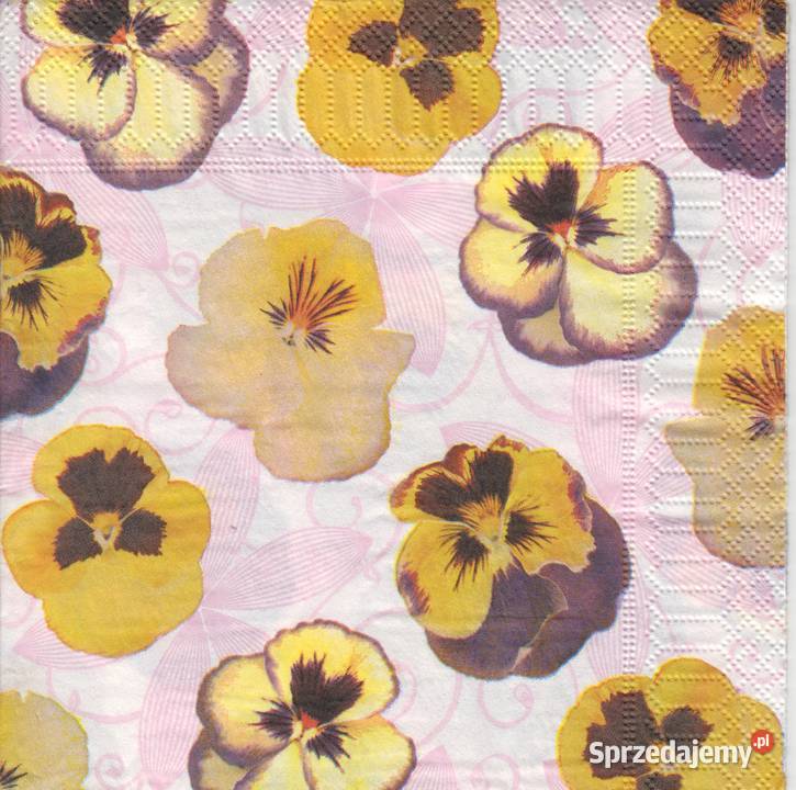 Dekupaż serwetki róża kwiaty słoneczniki lato