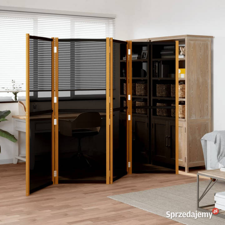 Parawan 4panelowy czarny 280 x 180 WM319180