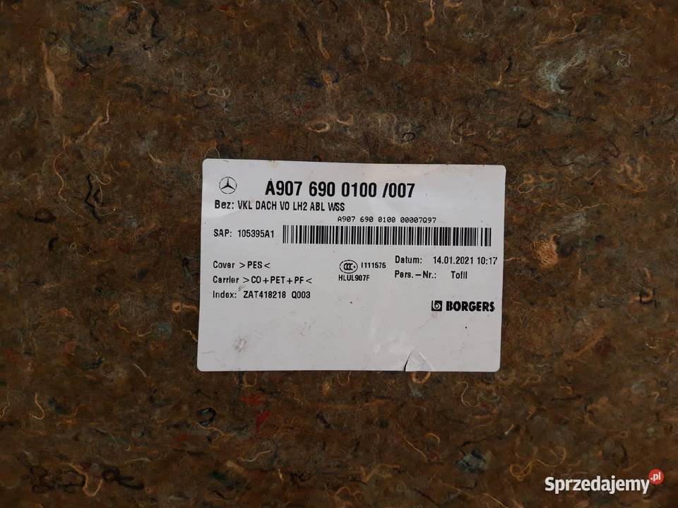 MERCEDES SPRINTER W907 W910 PODSUFITKA wielkopolskie Międzychód