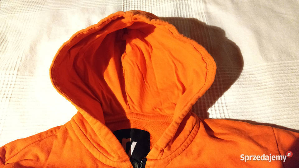 Bluza chłopca r146 pomarańczowa kaptur suwak łódzkie Wieluń