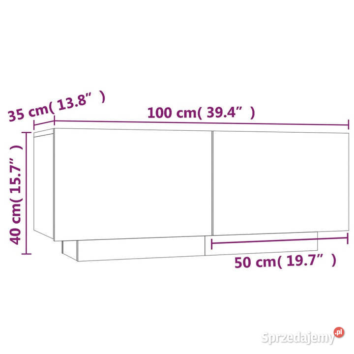 Szafka nocna przydymiony dąb 100x35x40 WM3152832 Meble