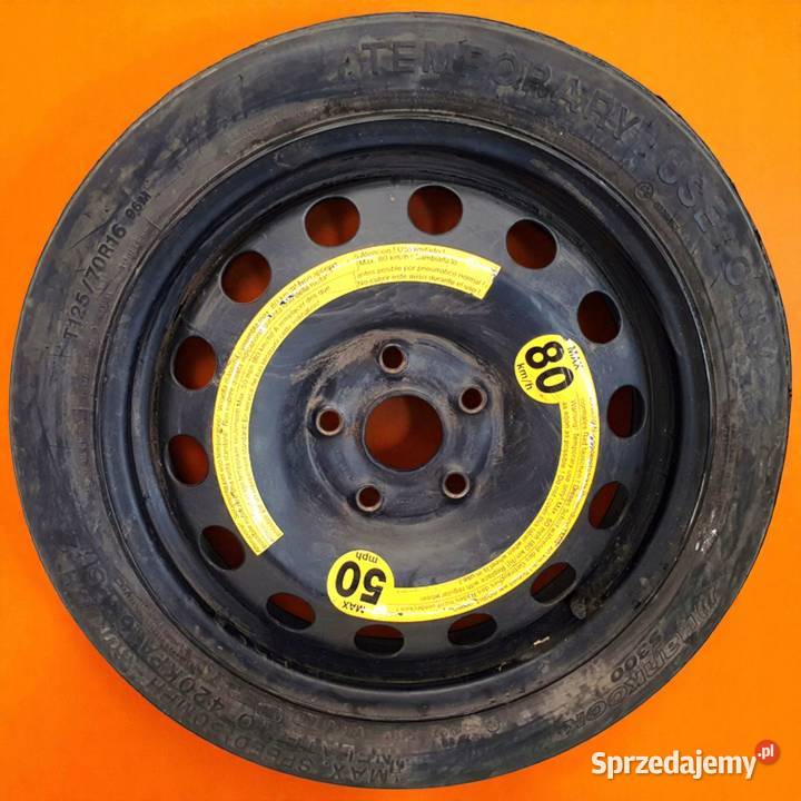 KOŁO DOJAZDOWE Audi Seat Vw Golf VI 12570 R16 Motoryzacja Chełm sprzedam