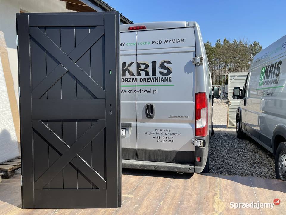 Drzwi drewniane zewnetrzne ocieplane CZYSTE kujawsko-pomorskie Toruń