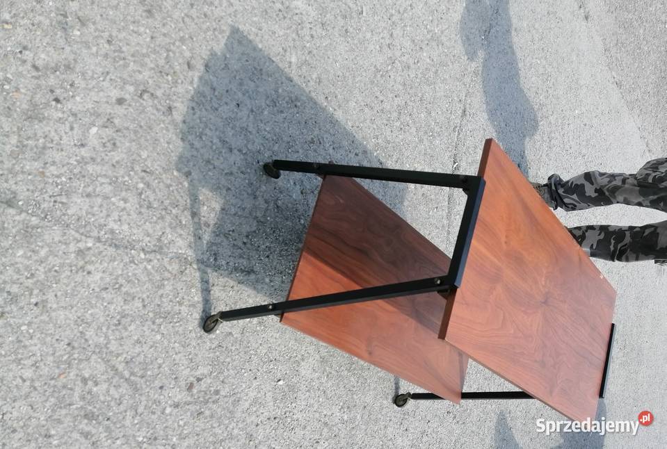 Stolik RTV Patyczak na kółkach PRL vintage Legnica sprzedam