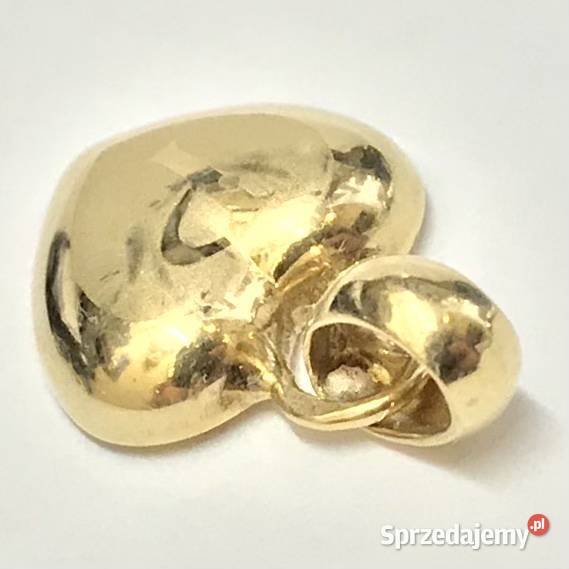 Złoty WISIOREK serduszko 585 14K litera P Warszawa
