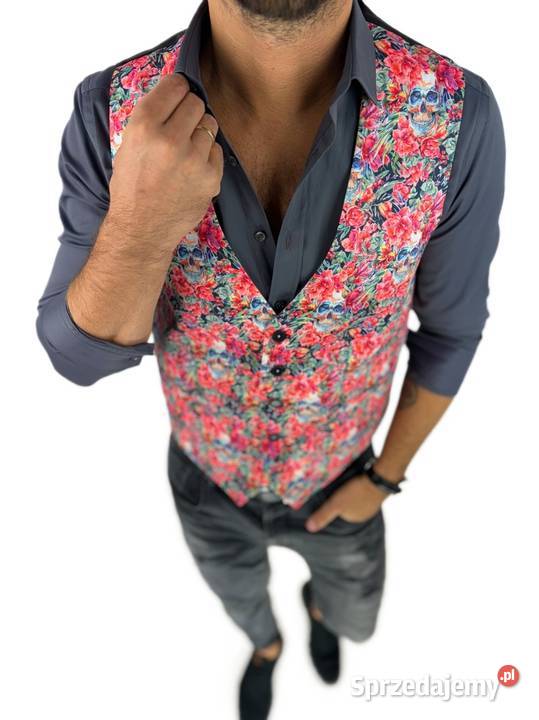 GIOVANNI PERA kamizelka męska D626 kolorowa w Rozmiar L Ostrów Wielkopolski