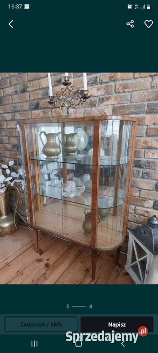 Witryna gablota retro prl lata 50te vintage Gdańsk