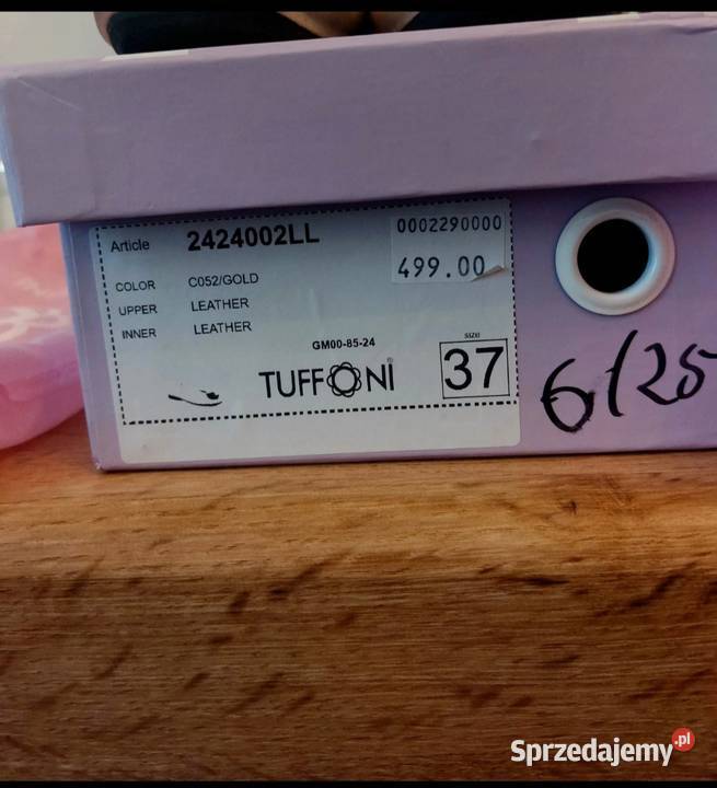 Baleriny Tuffoni premiumskóra naturalna 37 lubelskie