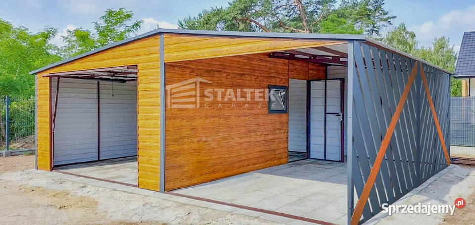 ST138Garaż Blaszany 4x6m Wiata 4x6m Panele blacha