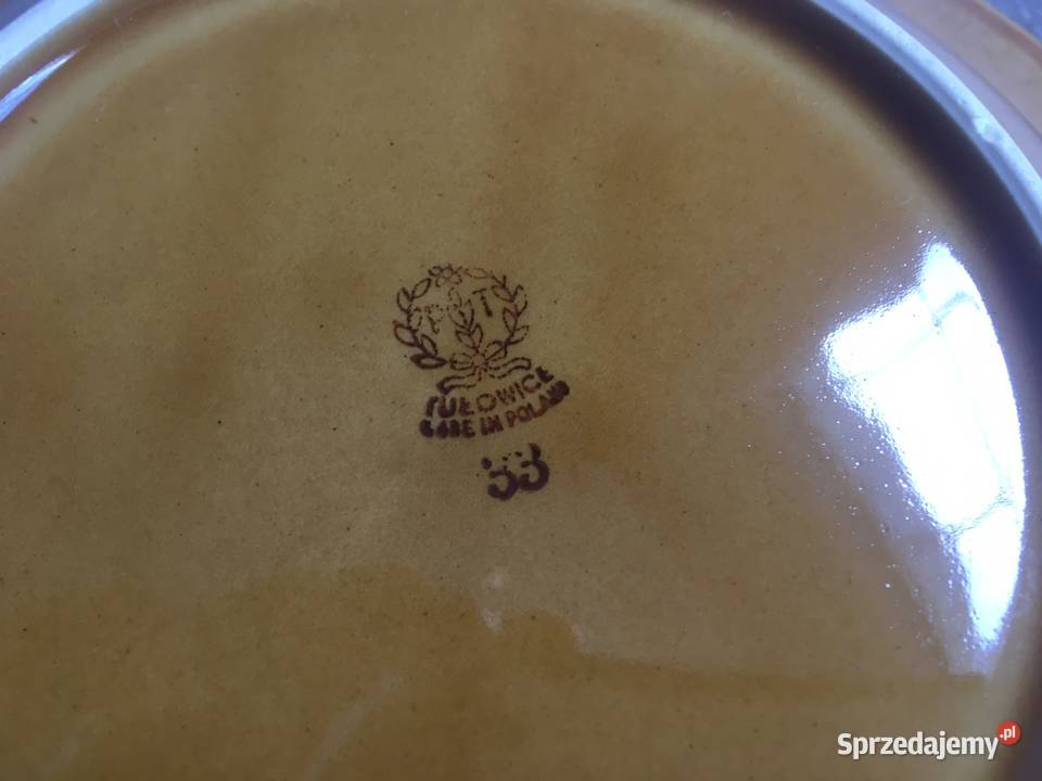 Stare talerze głębokie PRL ceramika kamionka Kołobrzeg
