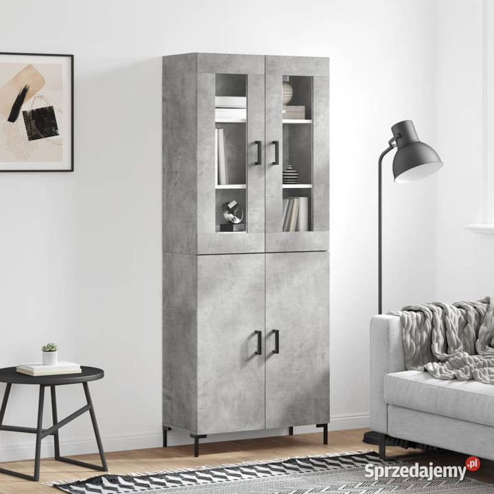 Witrynka szarość betonu 695x34x180 materiał mazowieckie