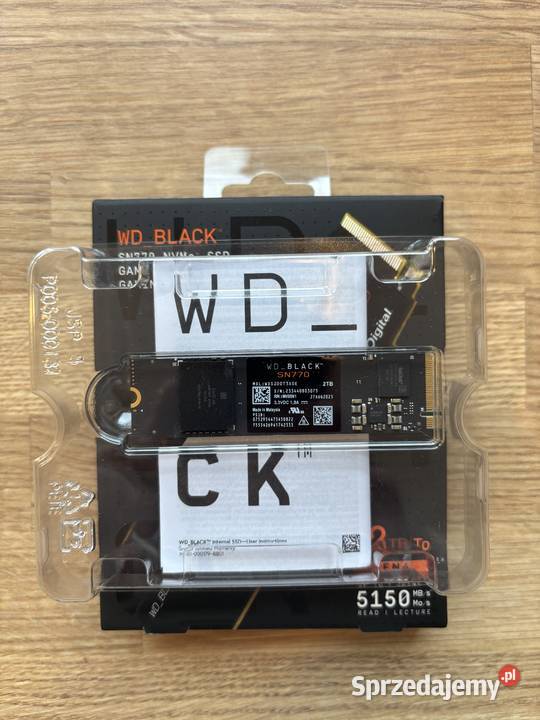 Dysk SSD WD Black SN770 Nvme M2 2TB Gen4 wewnętrzny Sączów