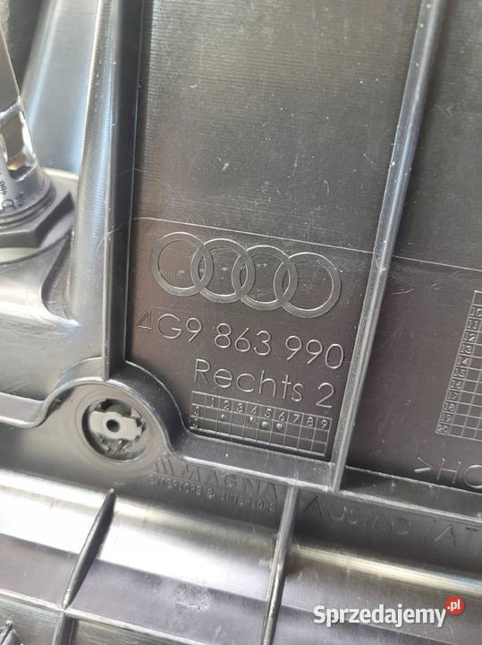 TAPICERKA BOCZEK BAGAŻNIKA AUDI A6 C7 4G9863990 Tapicerki samochodowe Przystajń