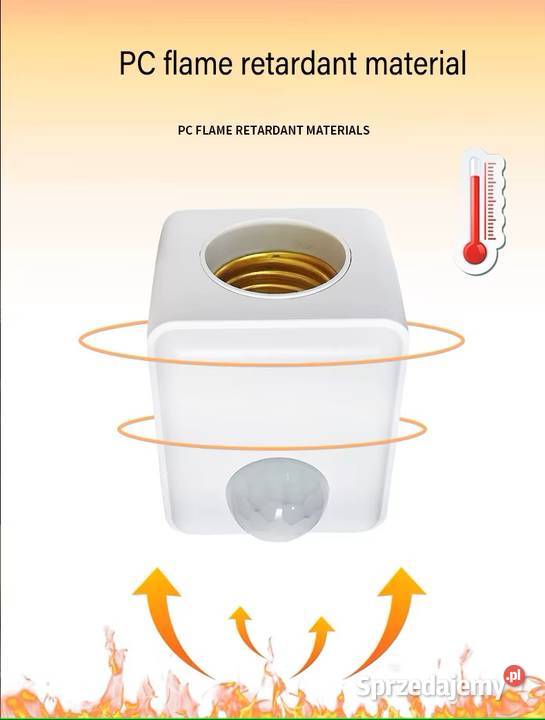 Gniazdo żarówki E27 z czujnikiem ruchu PIR