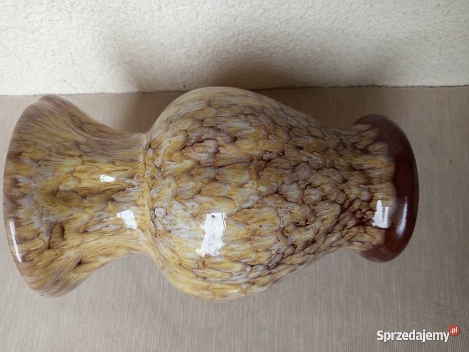 Piękny stary Wazon z brązowej ceramiki FOREIGN Warszawa