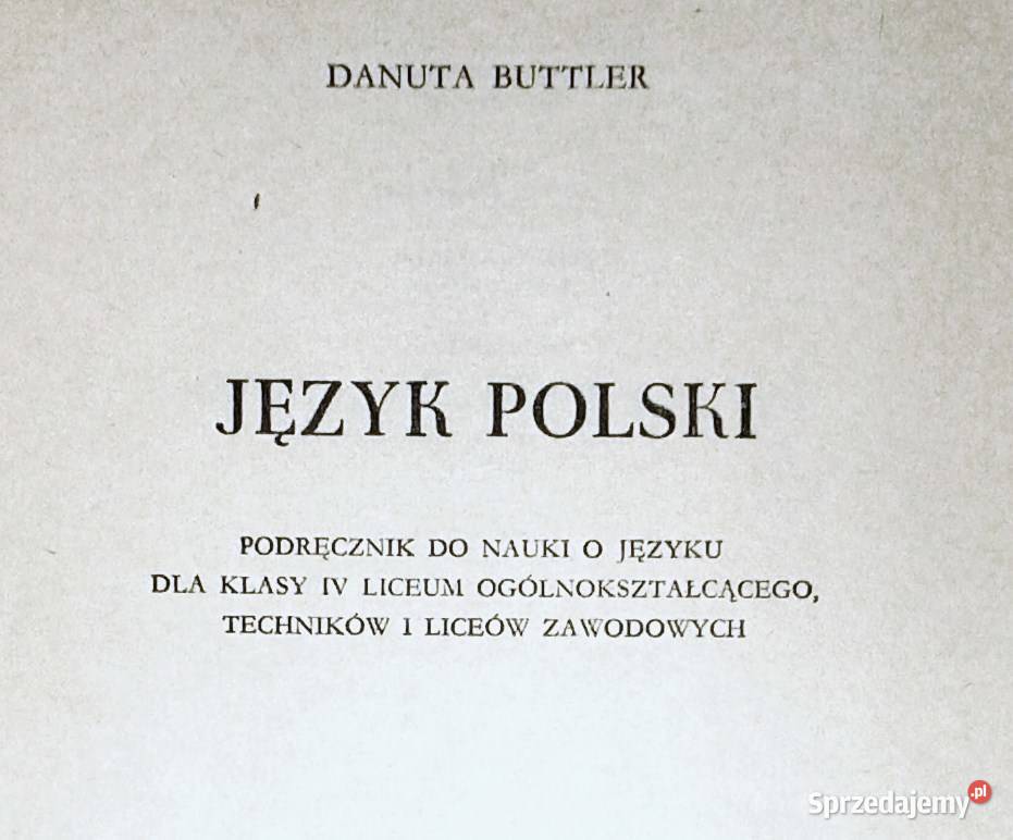 Język polski kl4 LO technikum LZ Danuta Buttler Chełm