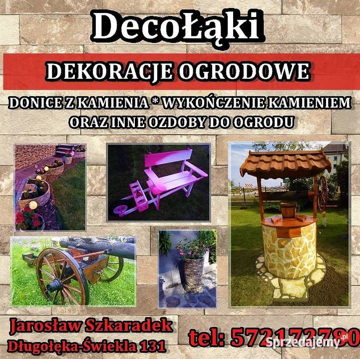 Donica z kamienia naturalnego do ogrodu Długołęka-Świerkla