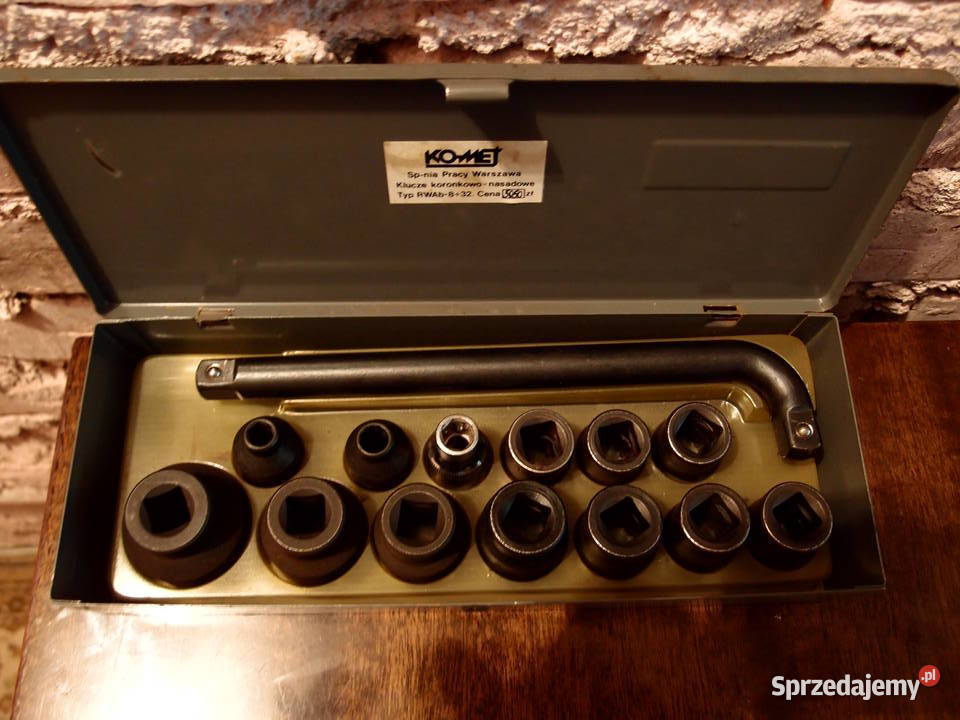 Zestaw kluczy z PRLu Komet Nasadkowo Koronkowe Łódź