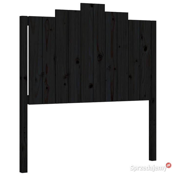 Rama łóżka z wezgłowiem czarna lite drewno 110cm Warszawa