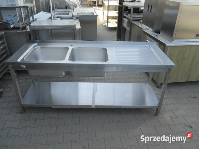 Stół Zlew Gastronomiczny 2 Komorowy Z Blatem