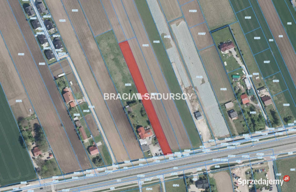 Ogłoszenie działka Kraków 2372m2 gaz