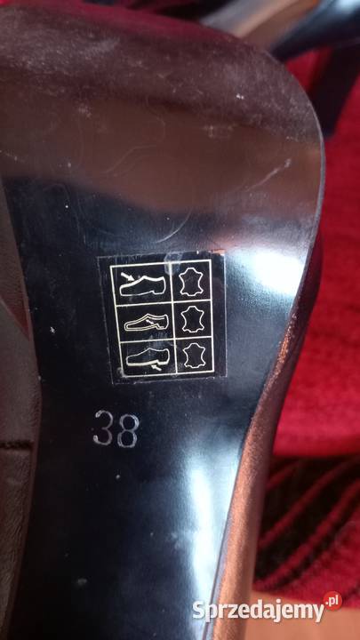 Czółenka damskie wysoki obcas skóra 38 skóra Nowy Sącz