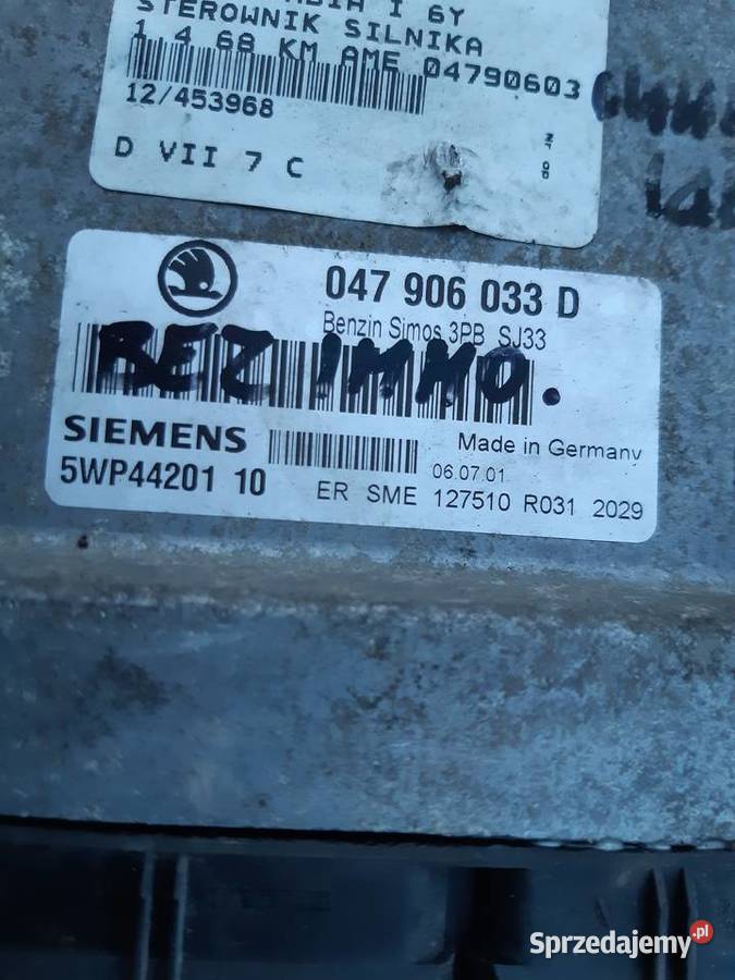 Fabia I 14 MPI Sterownik komputer silnika bez Komputery Mińsk Mazowiecki