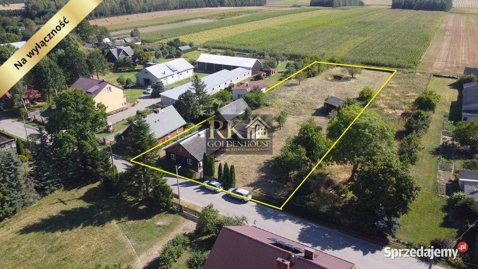 Domnowe instalacjeduża działka asfalt Nieruchomości Laskowice