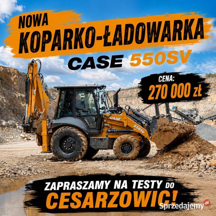 Koparko ładowarka CASE 550SV Rok produkcji 2026 Głubczyce