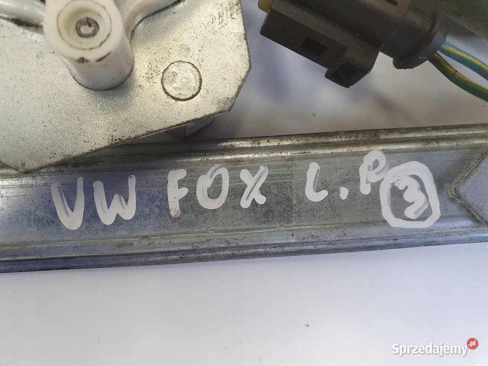 Vw Fox LEWY PRZEDNI PODNOŚNIK SZYBY Mechanizm Chełm