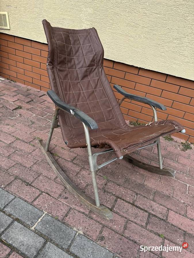 Fotel bujak na biegunach retro PRL vintage art Fotele Garwolin