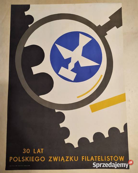 Oryginalny plakat z 1980 -30 LAT PZF filatelistyka znaczki