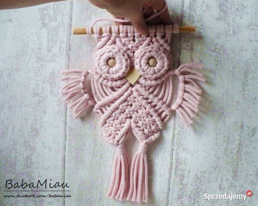 Sowa handmade makrama boho pokój dziecięcy kujawsko-pomorskie
