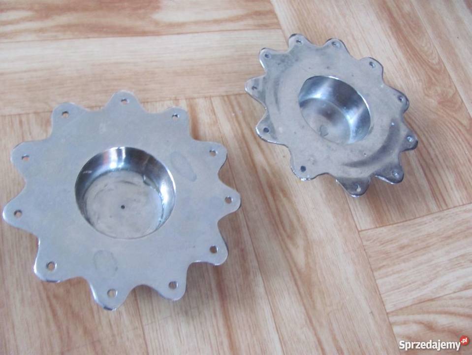 świeczniki metalowe na wkłady komplet 2 sztuk Zamość