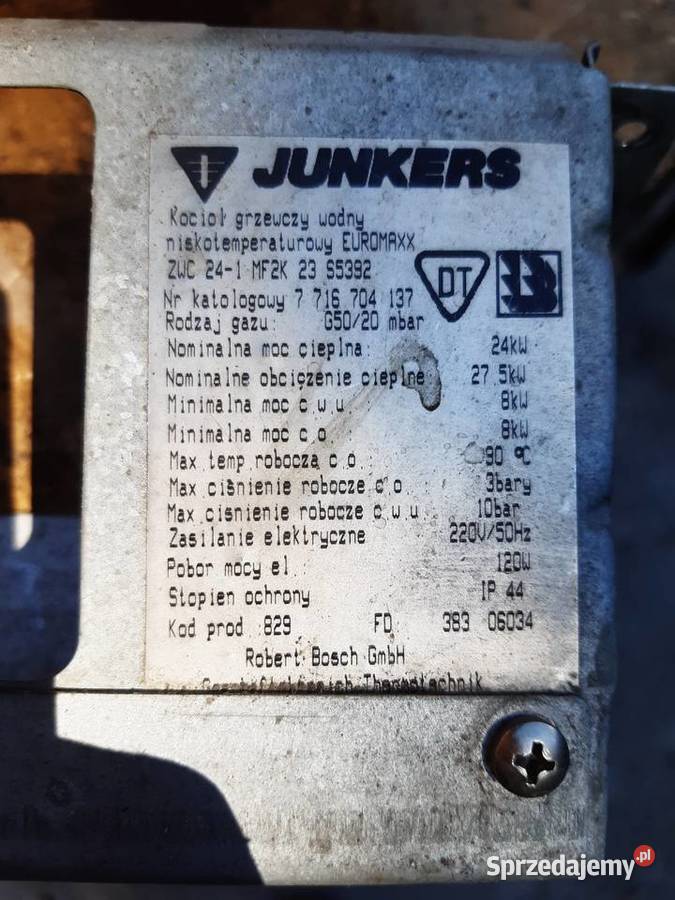 Piec gazowy Junkers ZWC 24 1MF2K 23 S5392 ot kom Piaseczno