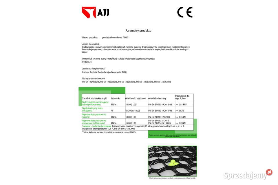 Geosiatka Komórkowa 75MK 26x63m Geokrata Białystok