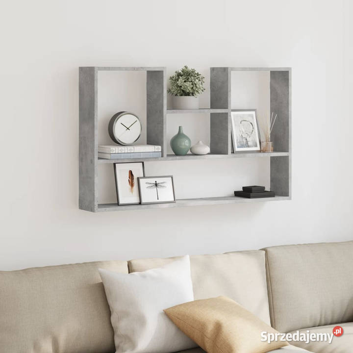 Półka ścienna szarość betonu 99x15x60 WM853239 Warszawa