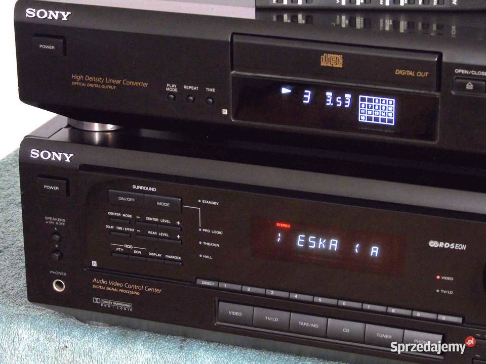 Amplituner i CD Sony pilot segmenty sprawne Jasło