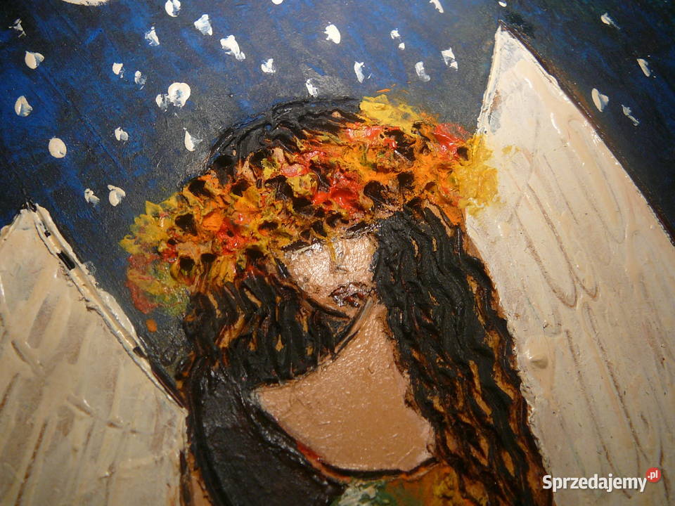 Obraz olejny aniołek