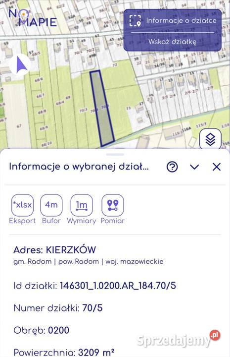 Działka Marglowa Radom 10 198 m2