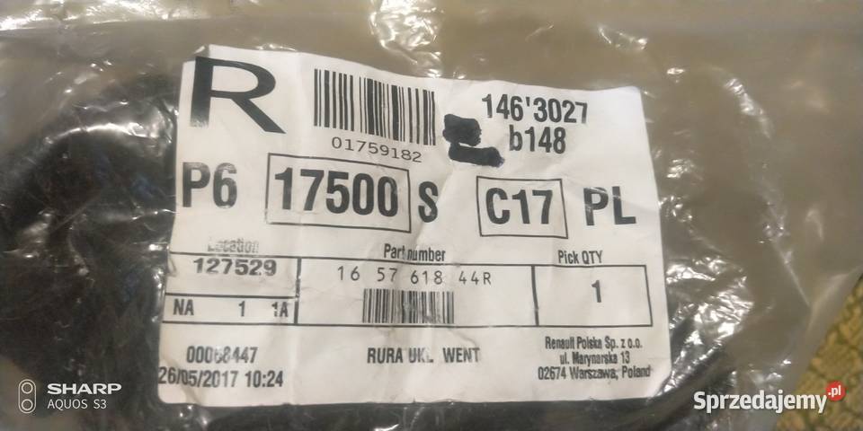 Rura turbiny Nowa 16 DCI Renault Opel Nissan Łódź