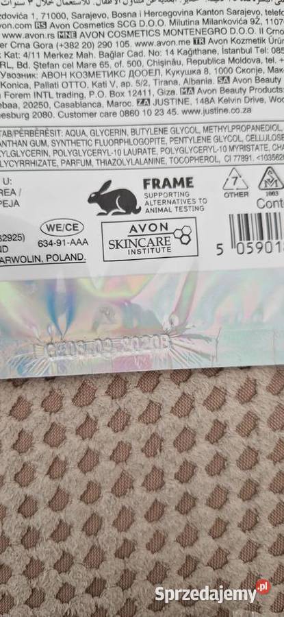 Avon protinol maska w płacie nawilżająco Avon