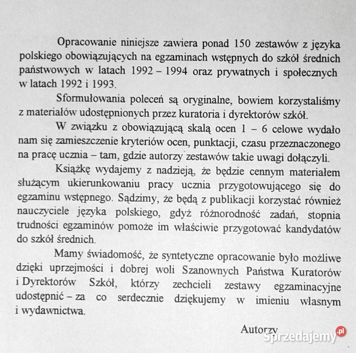 Egzaminy do szkół średnich Język polski S lubelskie Chełm