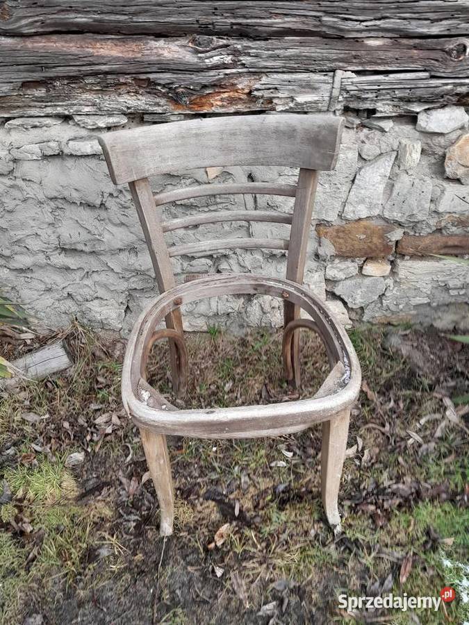 Stare krzesło PRL do renowacji zabytek retro Dąbrowa Górnicza