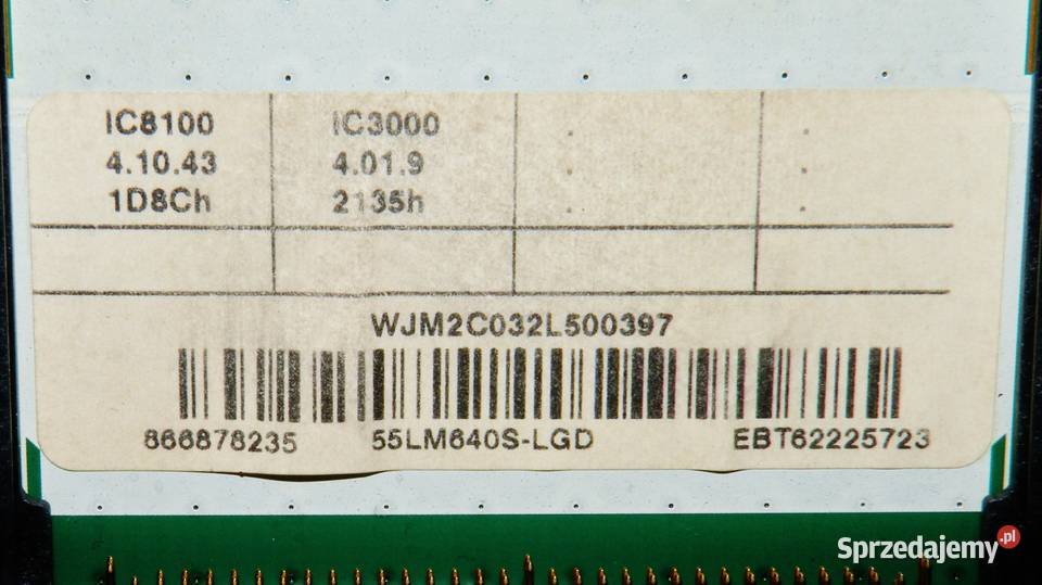 Płyta główna telewizora LG 47LM640S oznaczenia Bydgoszcz
