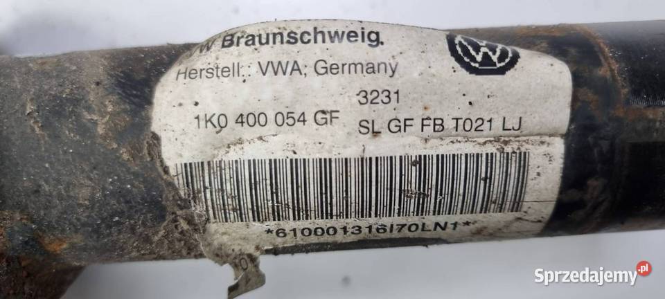 AMORTYZATOR PRAWY PRZÓD VOLKSWAGEN TOURAN 1T0 osobowe Lipno