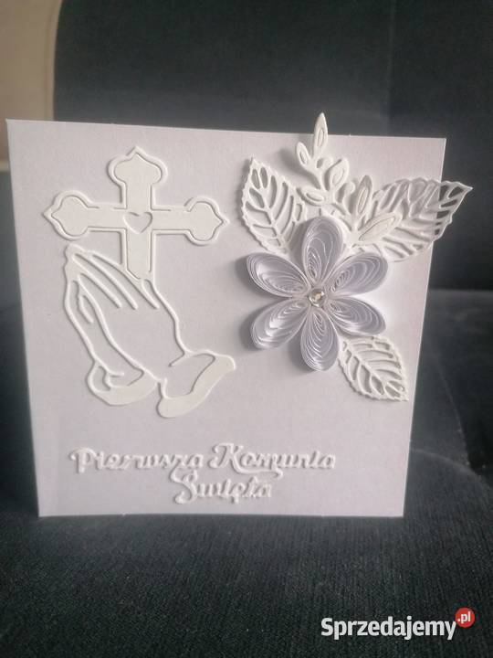 Kartka ręcznie robiona komunijna Racibórz